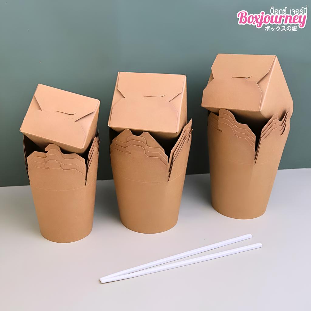 กล่องหมี่ไก่ฉีก คราฟท์ 26 ออนซ์