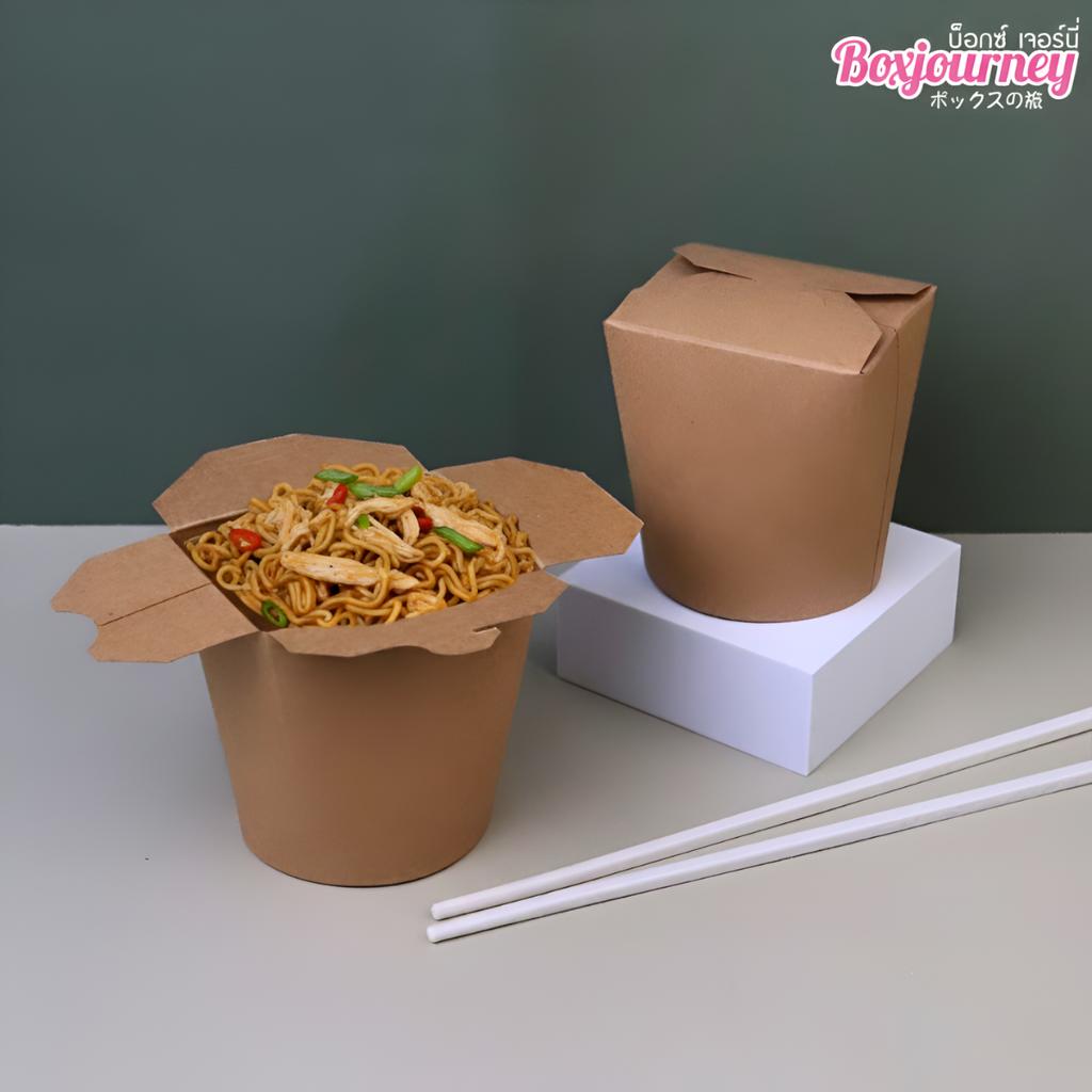 กล่องหมี่ไก่ฉีก คราฟท์ 26 ออนซ์