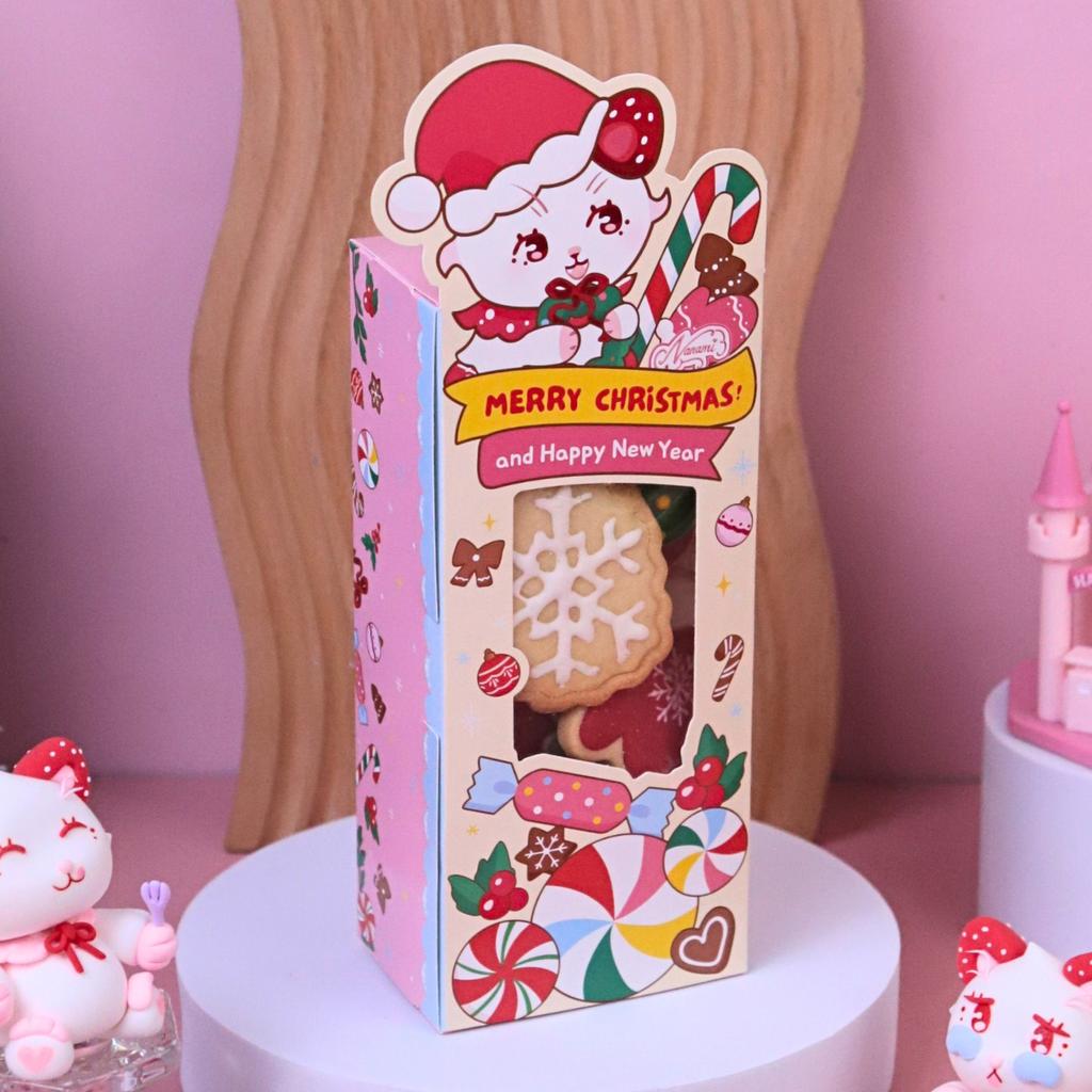 กล่องใส่พายสับปะรด Nanami Xmas holiday  8x18x5.5 ซม.