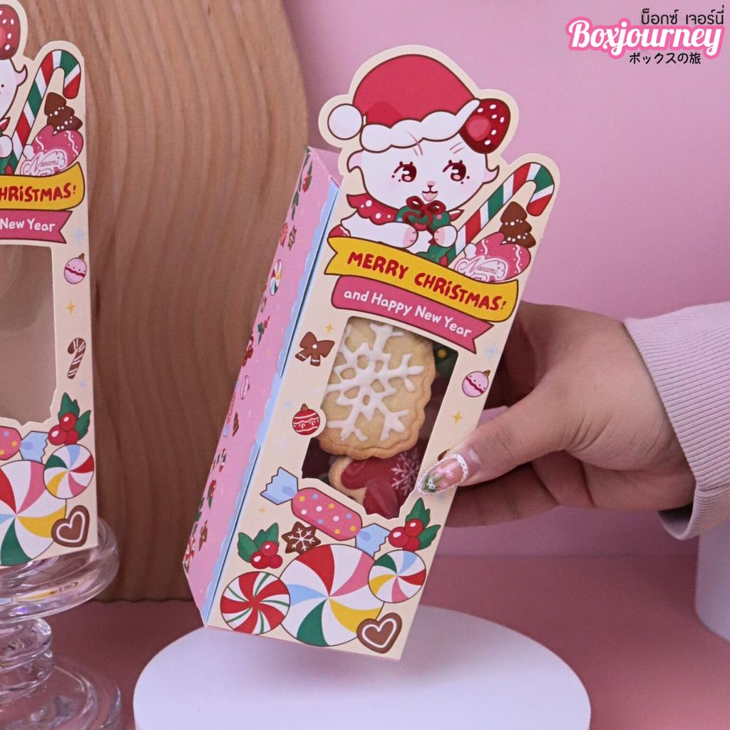 กล่องใส่พายสับปะรด Nanami Xmas holiday  8x18x5.5 ซม.