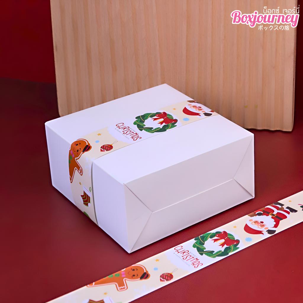 สายคาดกล่อง ลาย Creamy Xmas  ขนาด 3.5x42 ซม.