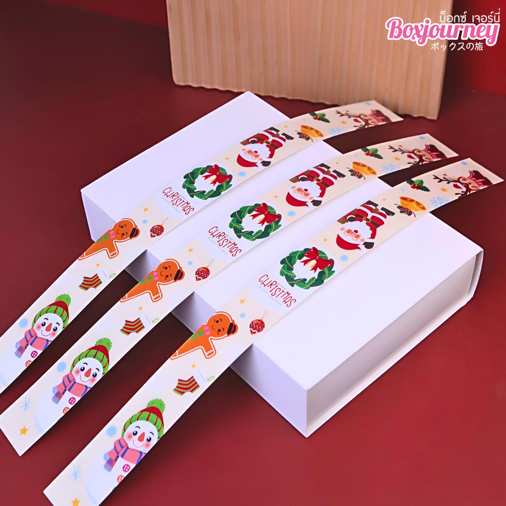 สายคาดกล่อง ลาย Creamy Xmas  ขนาด 3.5x42 ซม.