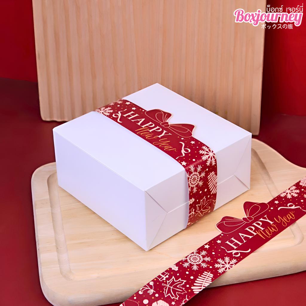สายคาดกล่อง ลาย Red Sparkle ขนาด 3.5x42 ซม.