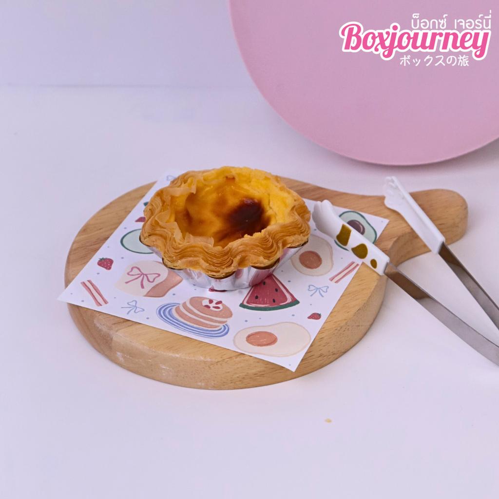 กระดาษรองอาหาร ลาย Sweet Morning ขนาด 12x12 ซม. (ไม่เคลือบ)