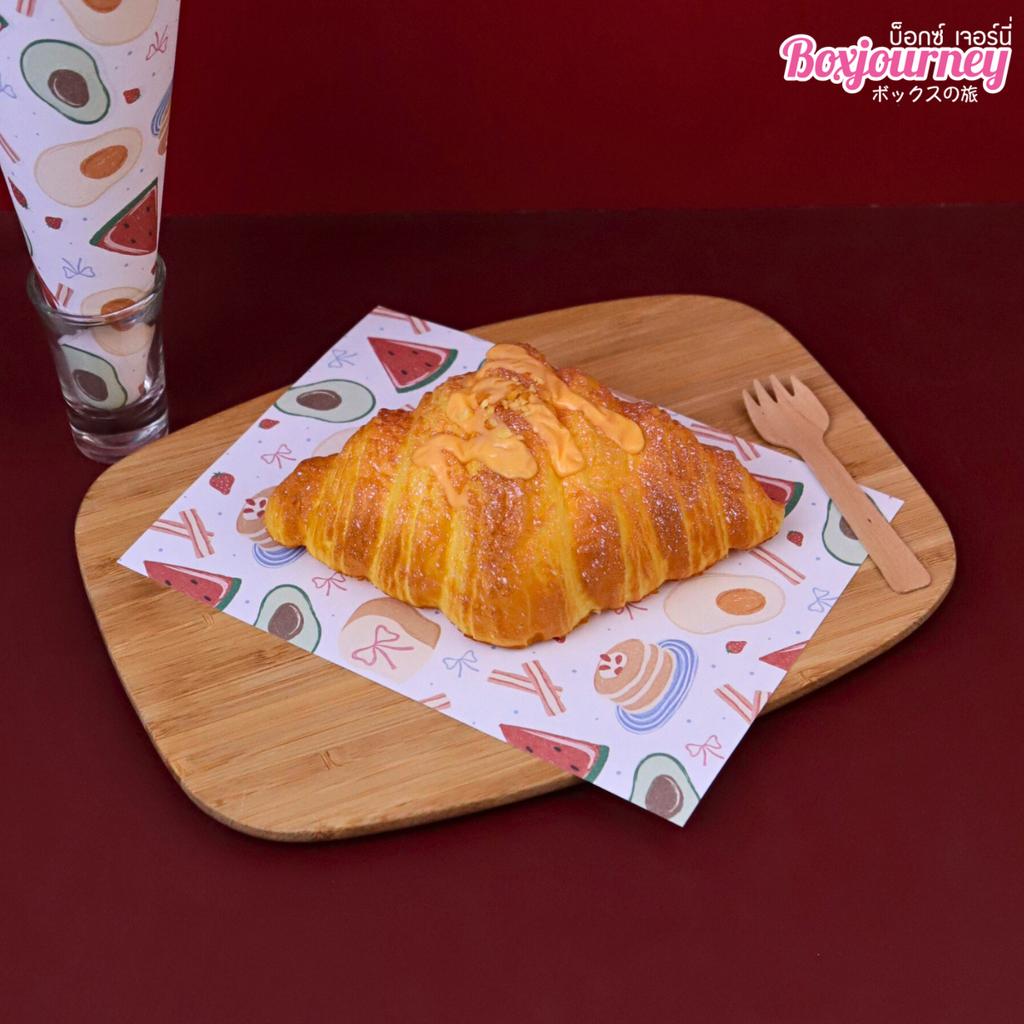 กระดาษรองอาหาร ลาย Sweet Morning ขนาด 6x8 นิ้ว (ไม่เคลือบ)