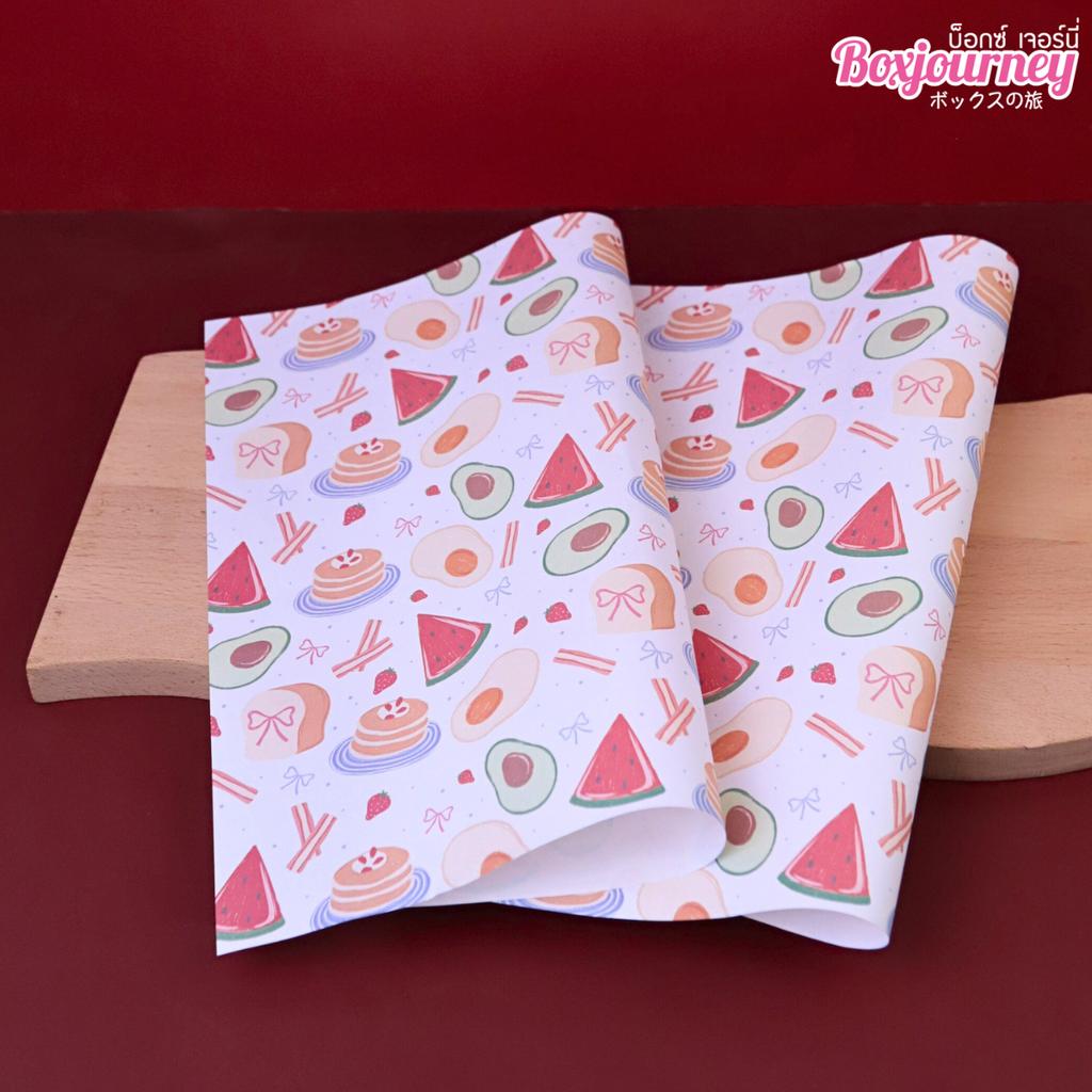 กระดาษรองอาหาร ลาย Sweet Morning ขนาด 30x30 ซม. (ไม่เคลือบ)