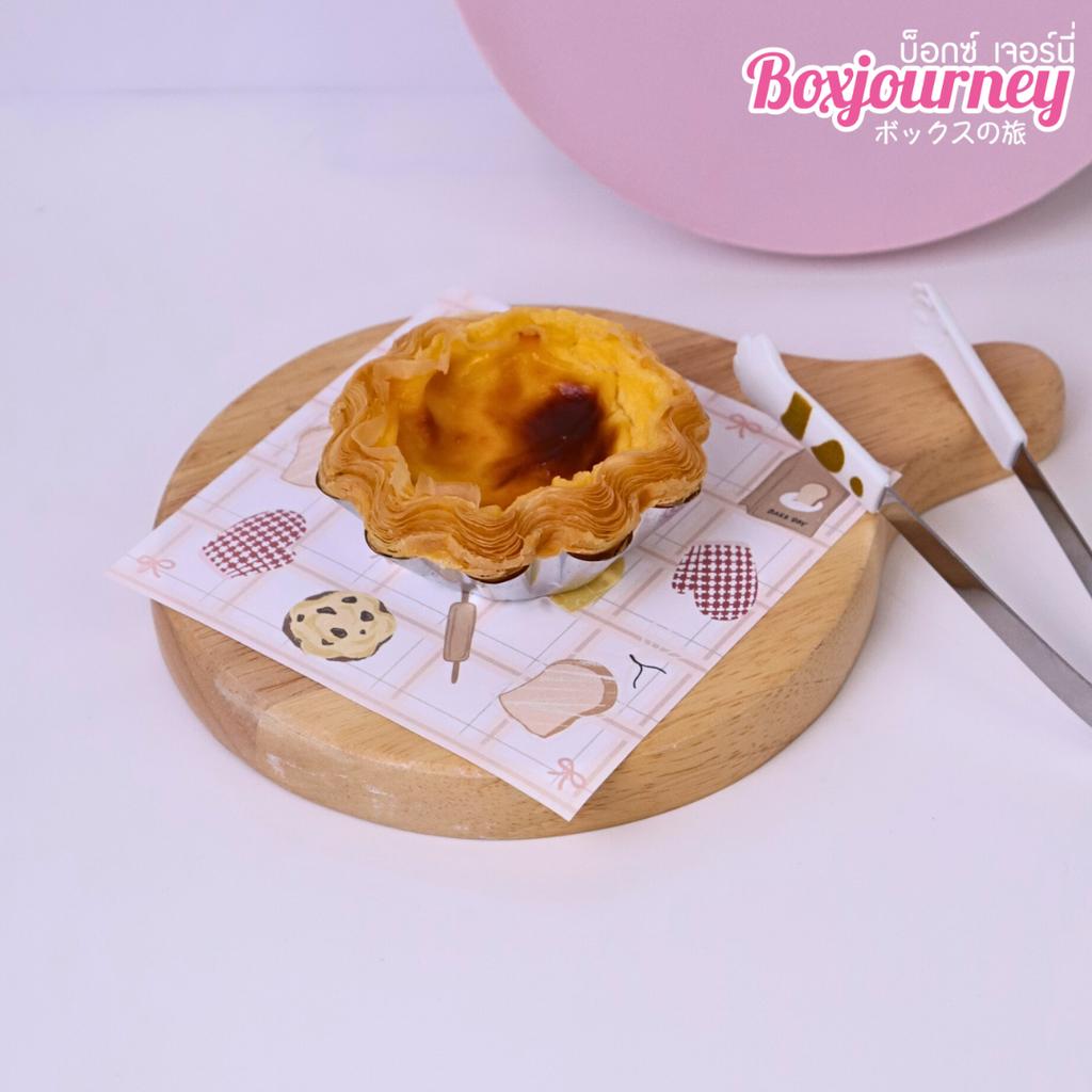 กระดาษรองอาหาร ลาย Little Bakery ขนาด12x12 ซม. (ไม่เคลือบ)