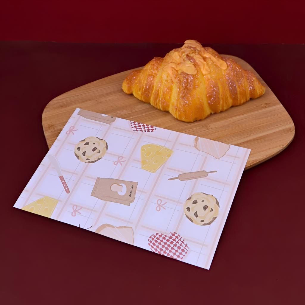 กระดาษรองอาหาร ลาย Little Bakery ขนาด 6x8 นิ้ว (ไม่เคลือบ)