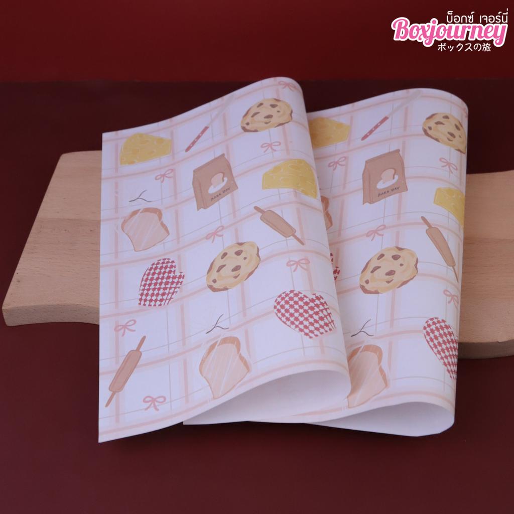กระดาษรองอาหาร ลาย Little Bakery ขนาด 30x30 ซม. (ไม่เคลือบ)