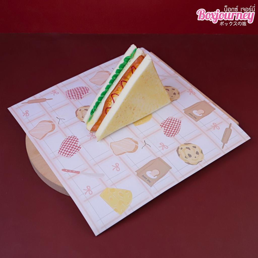 กระดาษรองอาหาร ลาย Little Bakery ขนาด 30x30 ซม. (ไม่เคลือบ)