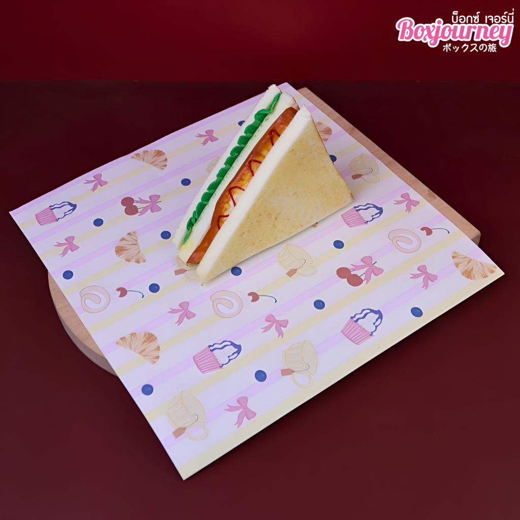 กระดาษรองอาหาร ลาย Sweet Tea Time  ขนาด 30x30 ซม. (ไม่เคลือบ)