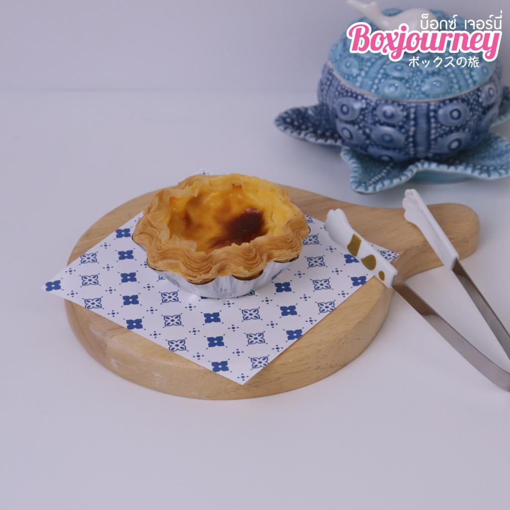 กระดาษรองอาหาร ลาย Royal Thai Blue ขนาด 12x12 ซม. (ไม่เคลือบ)