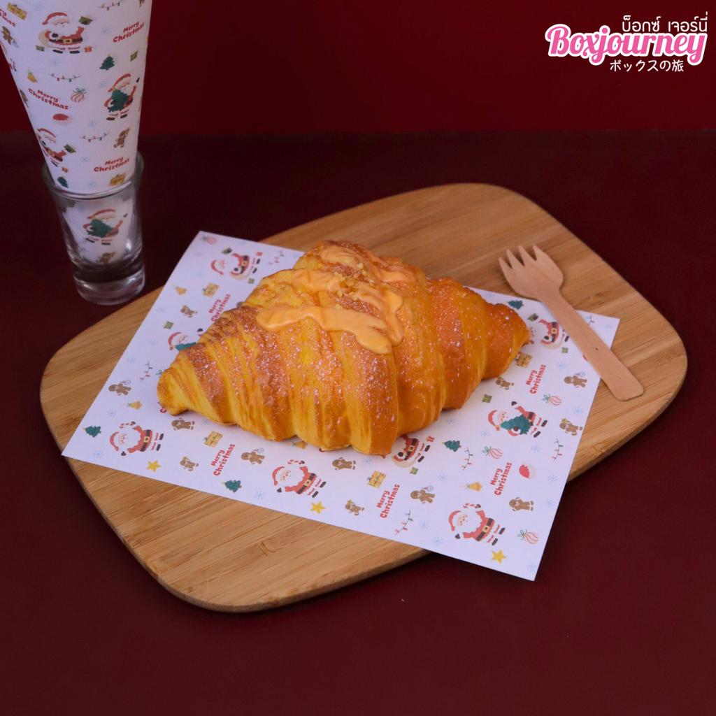 กระดาษรองอาหาร ลาย  Ginger & Santa  ขนาด 6x8 นิ้ว (ไม่เคลือบ)