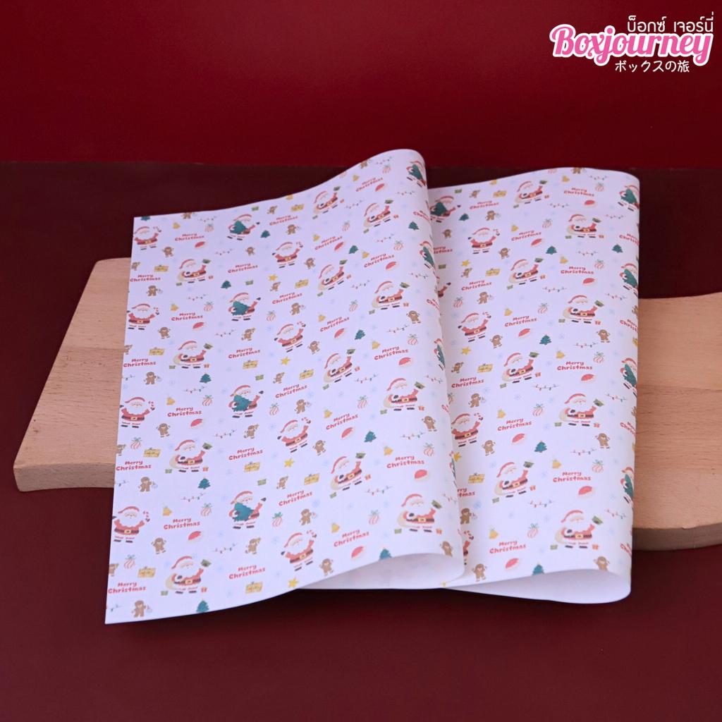กระดาษรองอาหาร ลาย  Ginger & Santa  ขนาด 30x30 ซม. (ไม่เคลือบ)