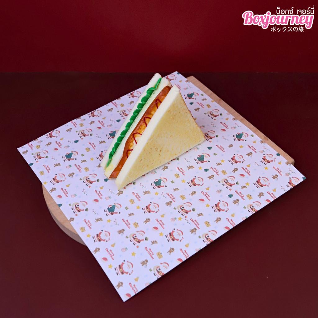 กระดาษรองอาหาร ลาย  Ginger & Santa  ขนาด 30x30 ซม. (ไม่เคลือบ)