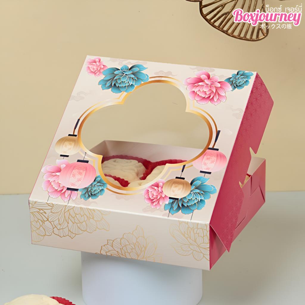 กล่องบราวนี่ ลาย Blossom Grace 15x15x4 ซม.