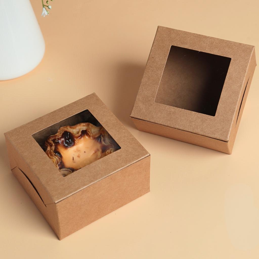 กล่องทาร์ตไข่ คราฟท์ 10x10x5.5 ซม.