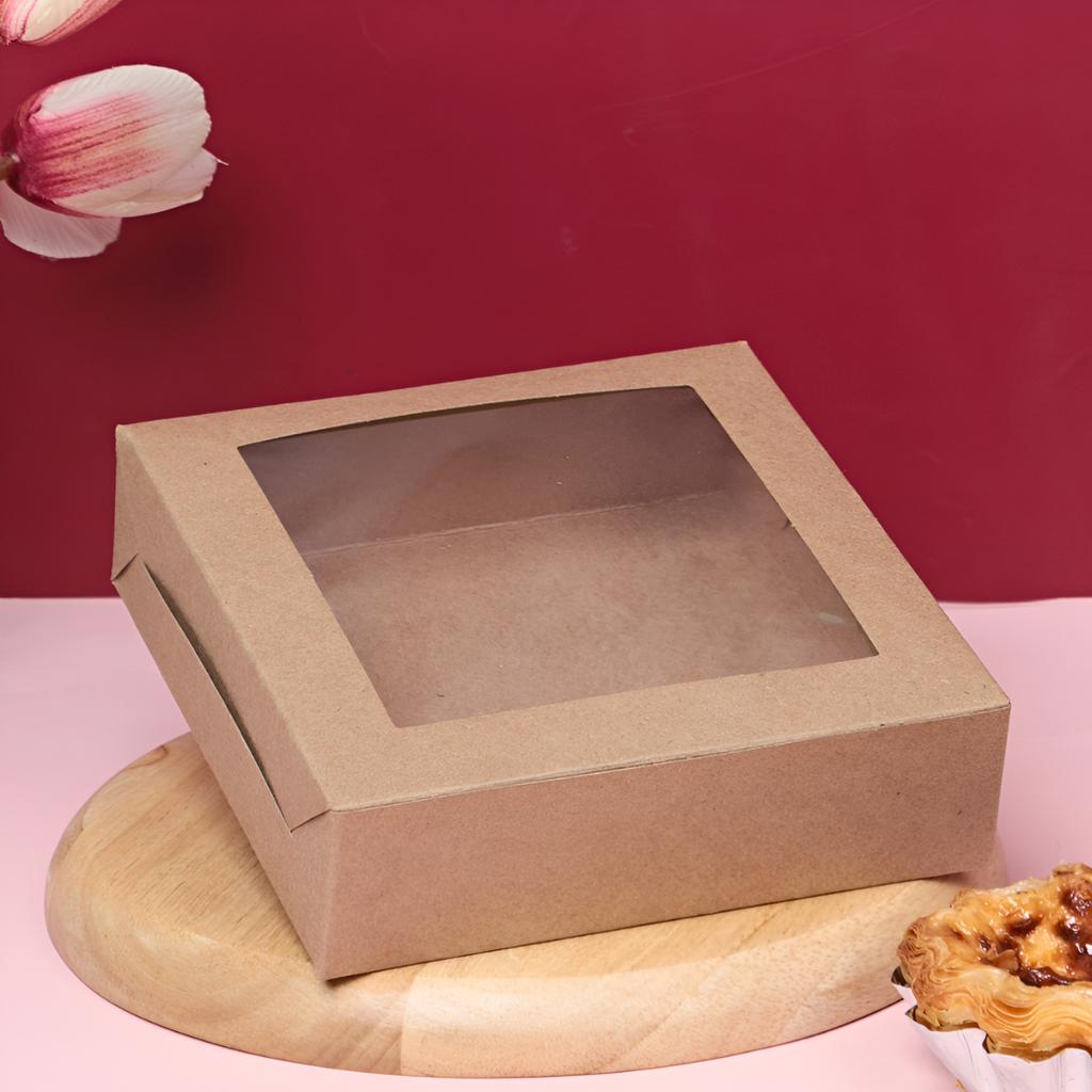 กล่องทาร์ตไข่  คราฟท์ 14.5x14.5x4 ซม.