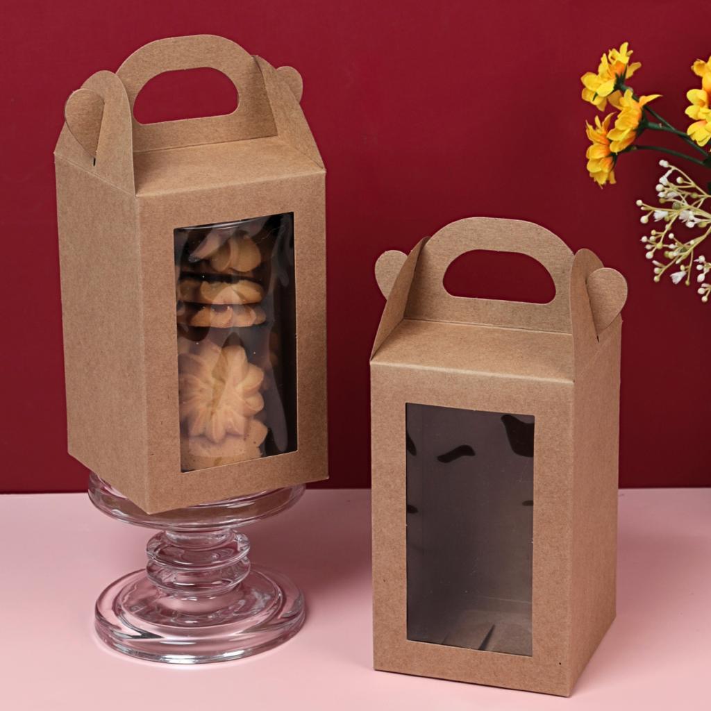 กล่องหูหิ้ว คราฟท์ 10x10x16 ซม.