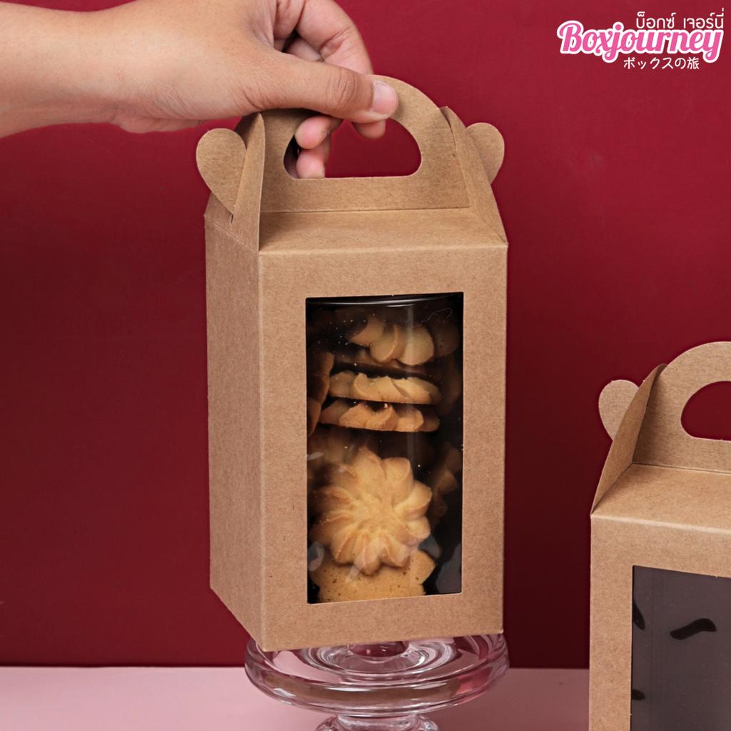 กล่องหูหิ้ว คราฟท์ 10x10x16 ซม.