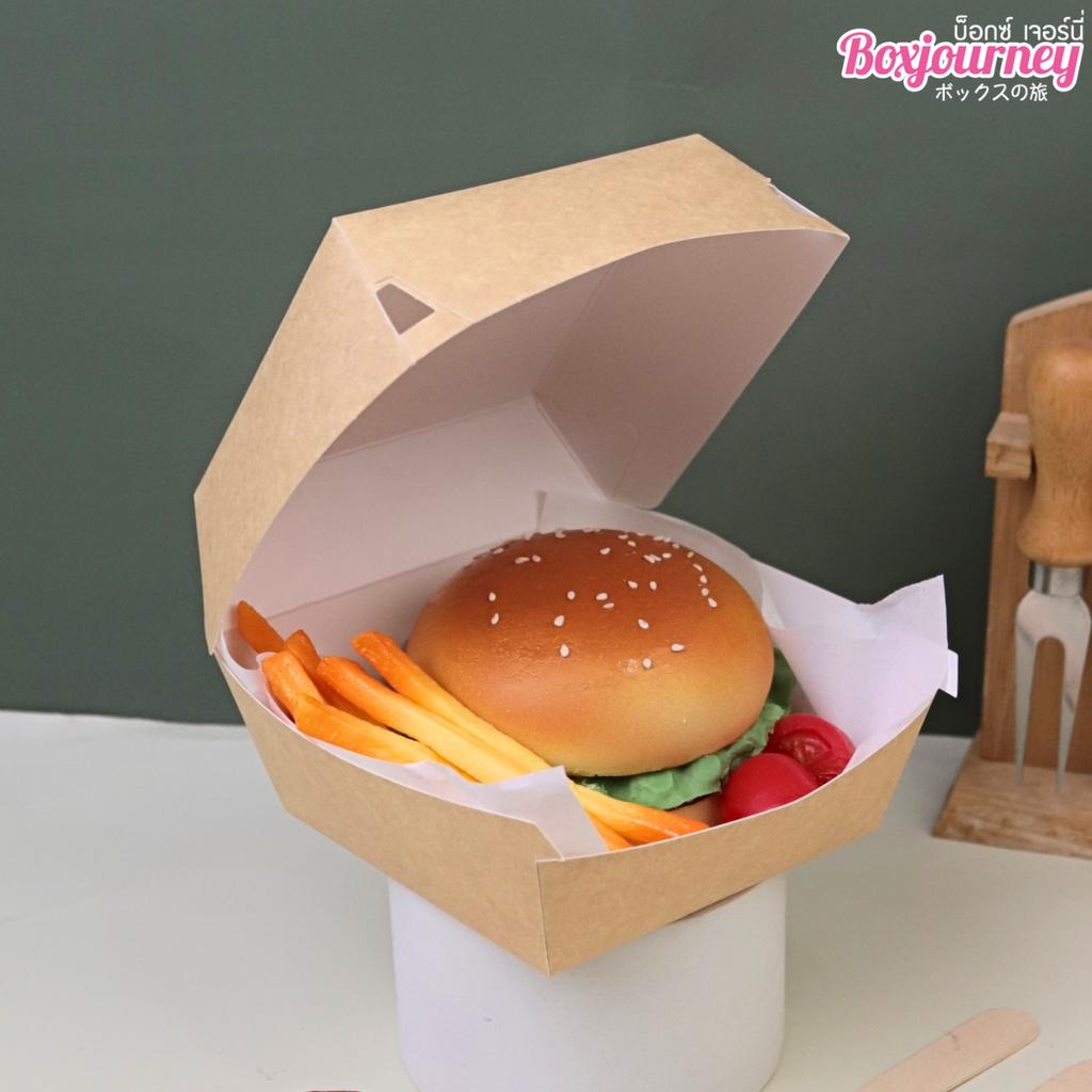 กล่องแฮมเบอร์เกอร์คราฟท์ ฝาพับ ไซส์ M
