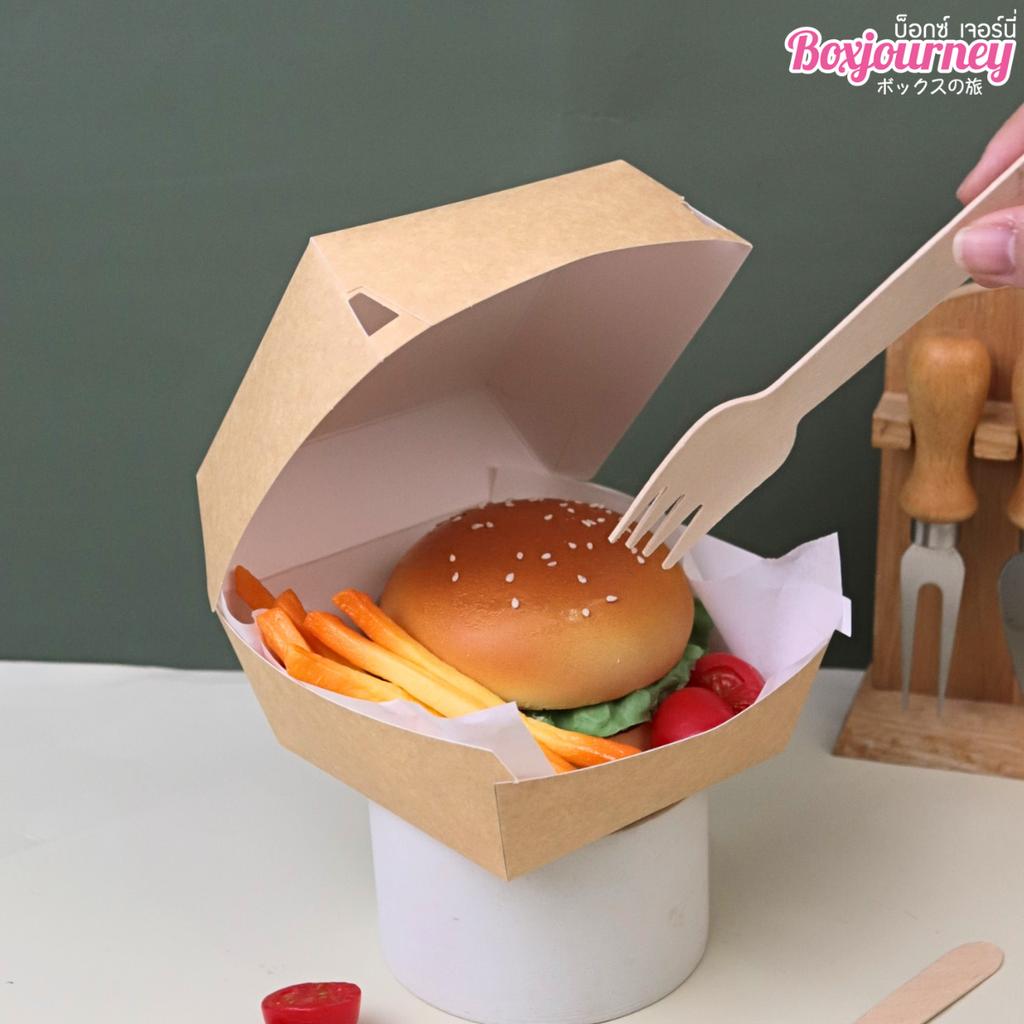กล่องแฮมเบอร์เกอร์คราฟท์ ฝาพับ ไซส์ M
