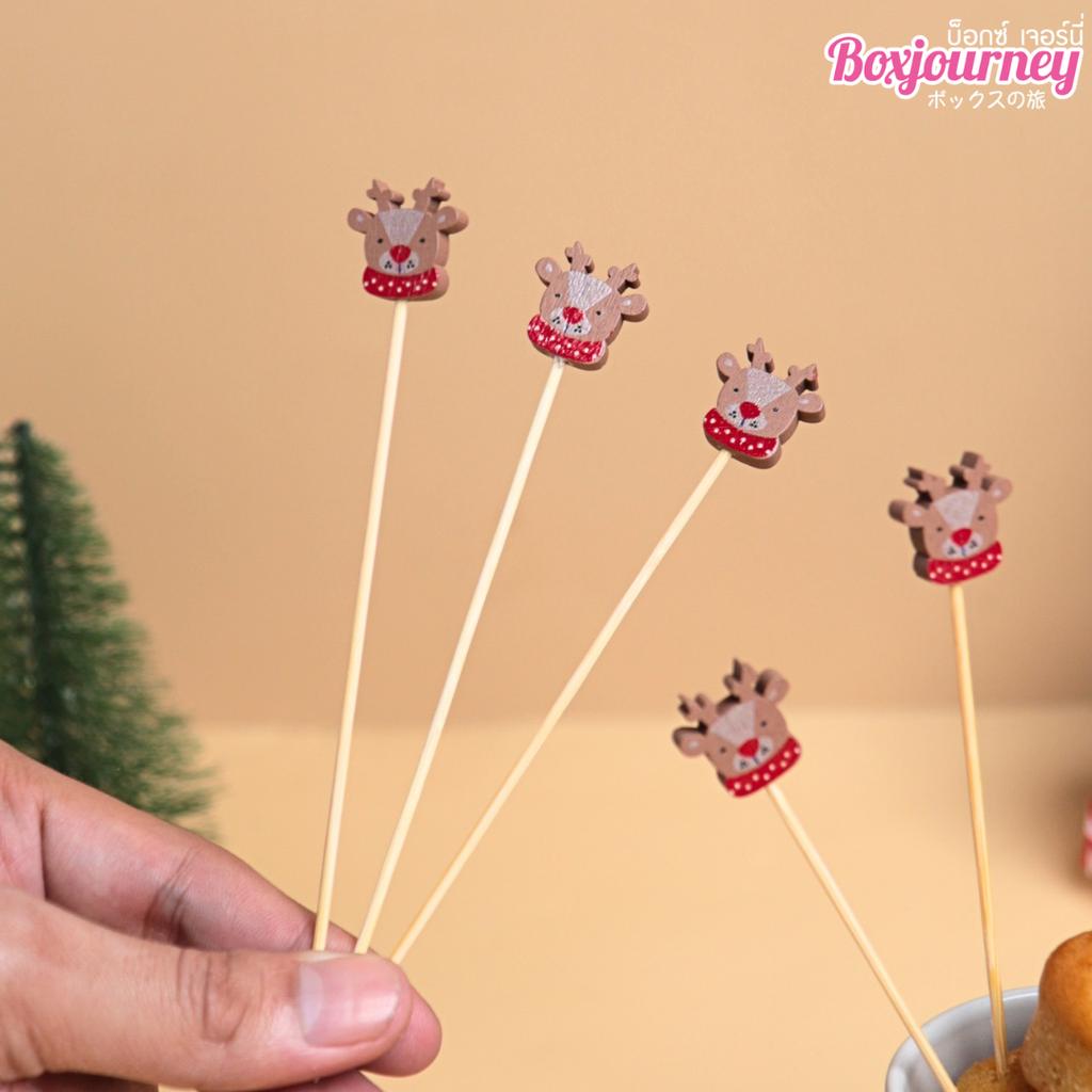 ไม้เสียบแฟนตาซี รูปกวางรูดอล์ฟ ยาว 12 ซม.
