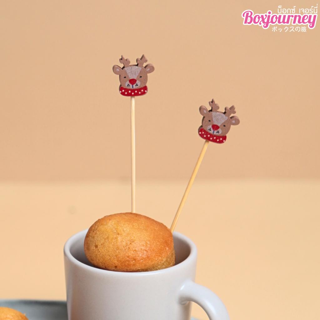 ไม้เสียบแฟนตาซี รูปกวางรูดอล์ฟ ยาว 12 ซม.