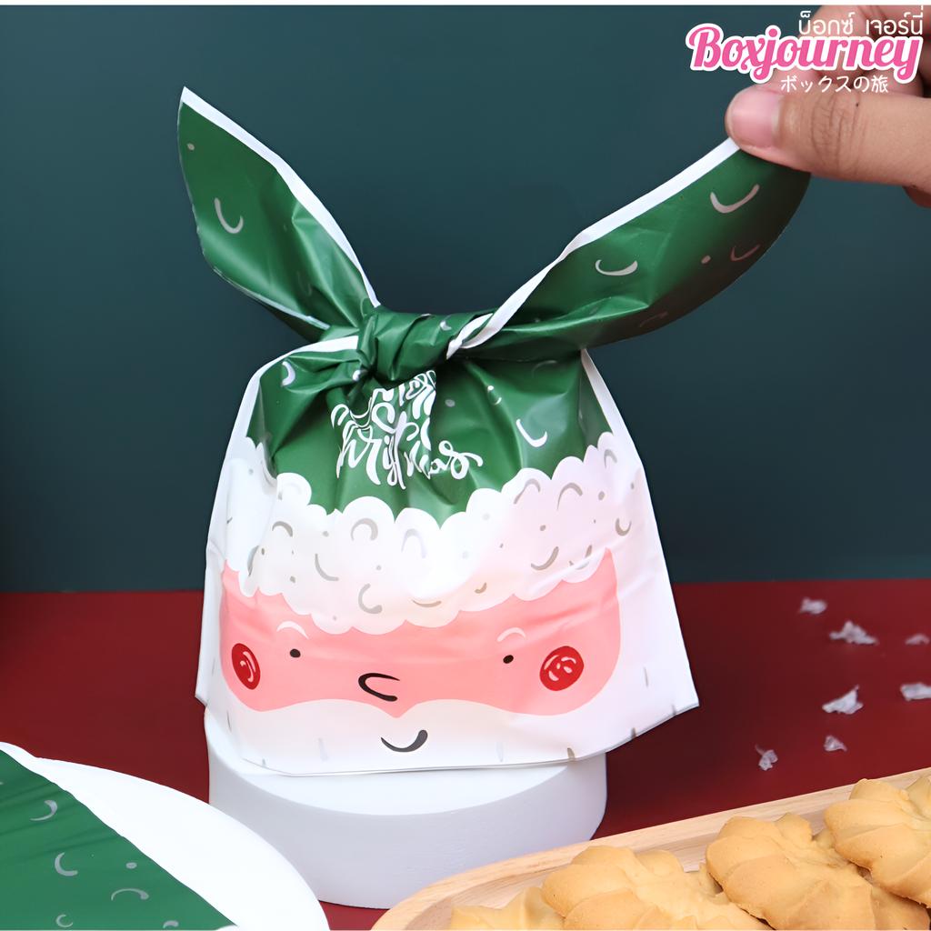 ถุงของขวัญโบว์หูกระต่าย ลายคริสต์มาส 06 ขนาด 6 x 13.5 x 23 ซม.