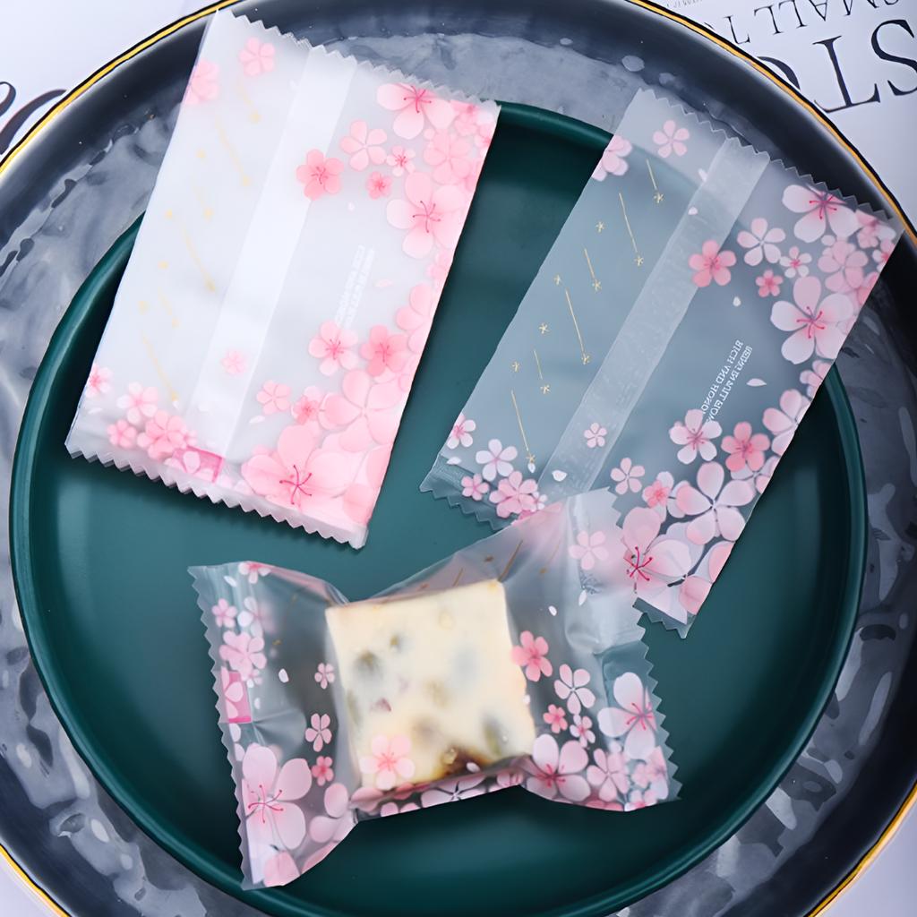 ถุงซีลคุกกี้ ลาย Sakura ขนาด 7x10 ซม.