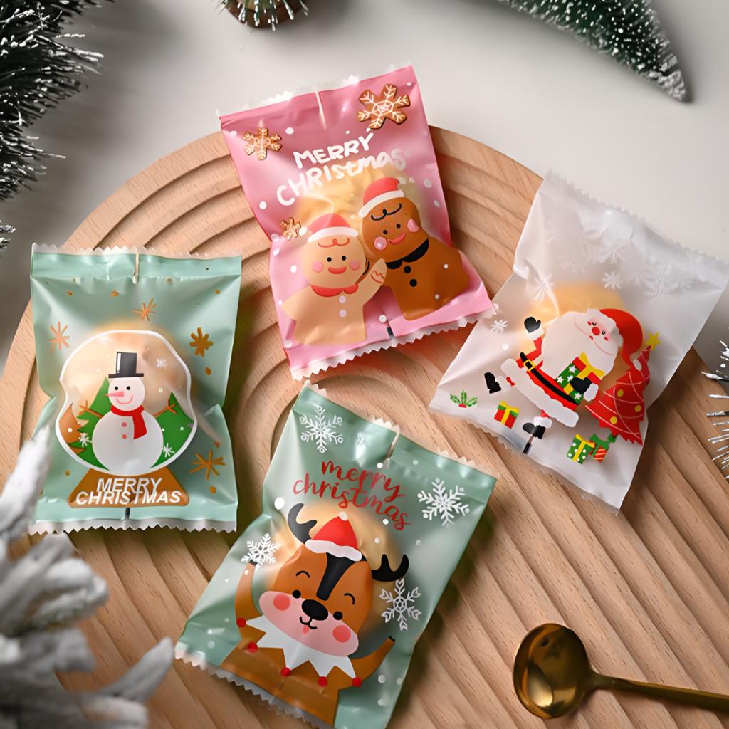 ถุงซีลคุกกี้ ลาย Christmas 01 ขนาด 7x10 ซม.