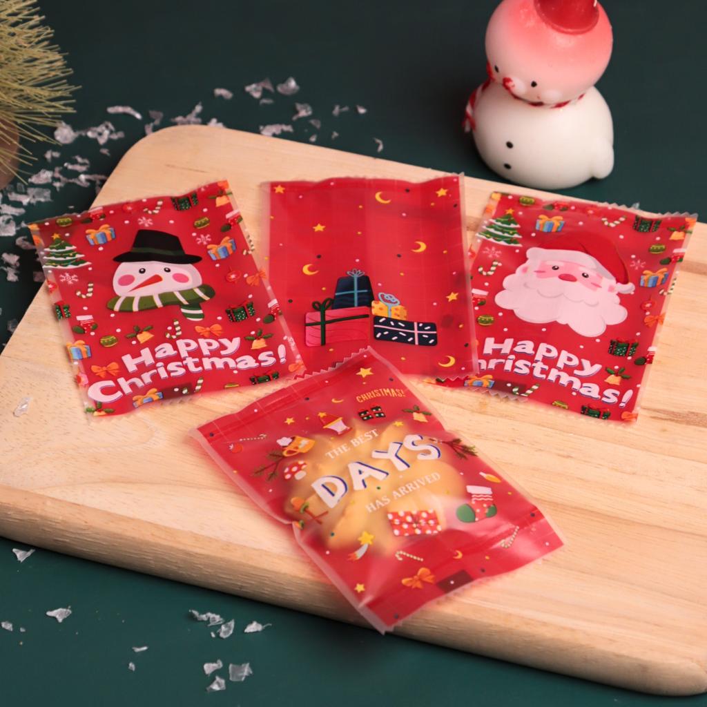 ถุงซีลคุกกี้ ลาย Christmas 02 ขนาด 7x10 ซม.