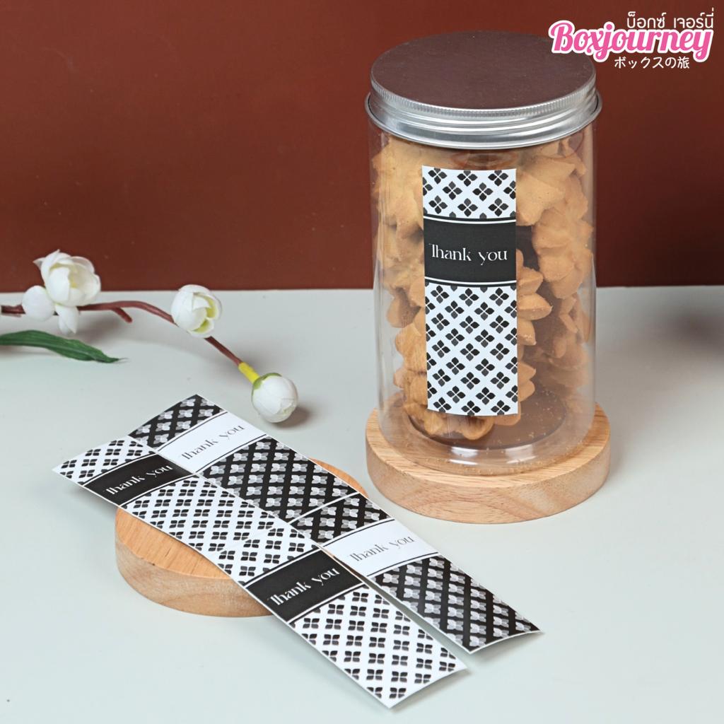 สติกเกอร์สายคาด ลาย Thank you Siam 3.5x10 ซม. (32 ดวง)