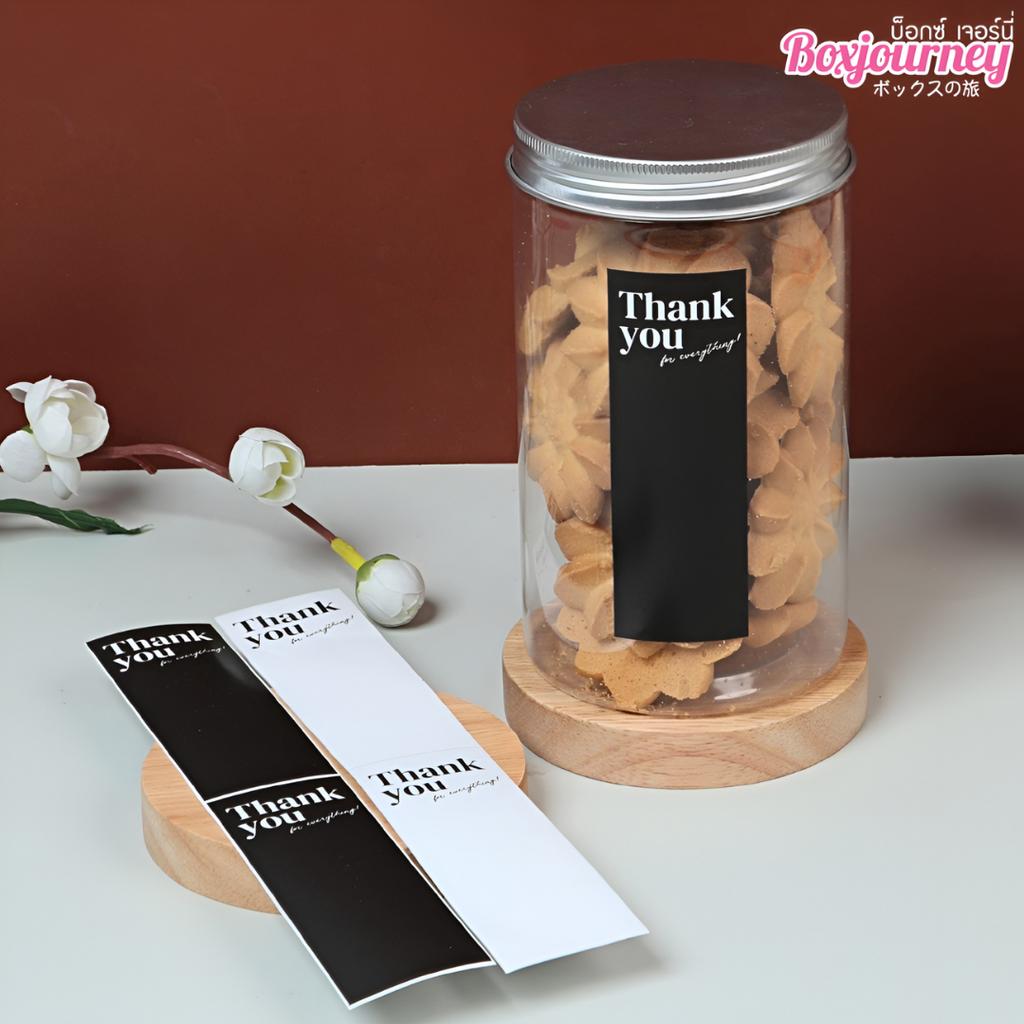 สติกเกอร์สายคาด ลาย elegant black 3.5x10 ซม. (32 ดวง)