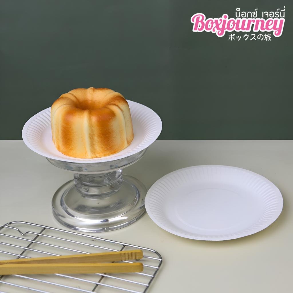 จานกระดาษ สีขาว 6 นิ้ว