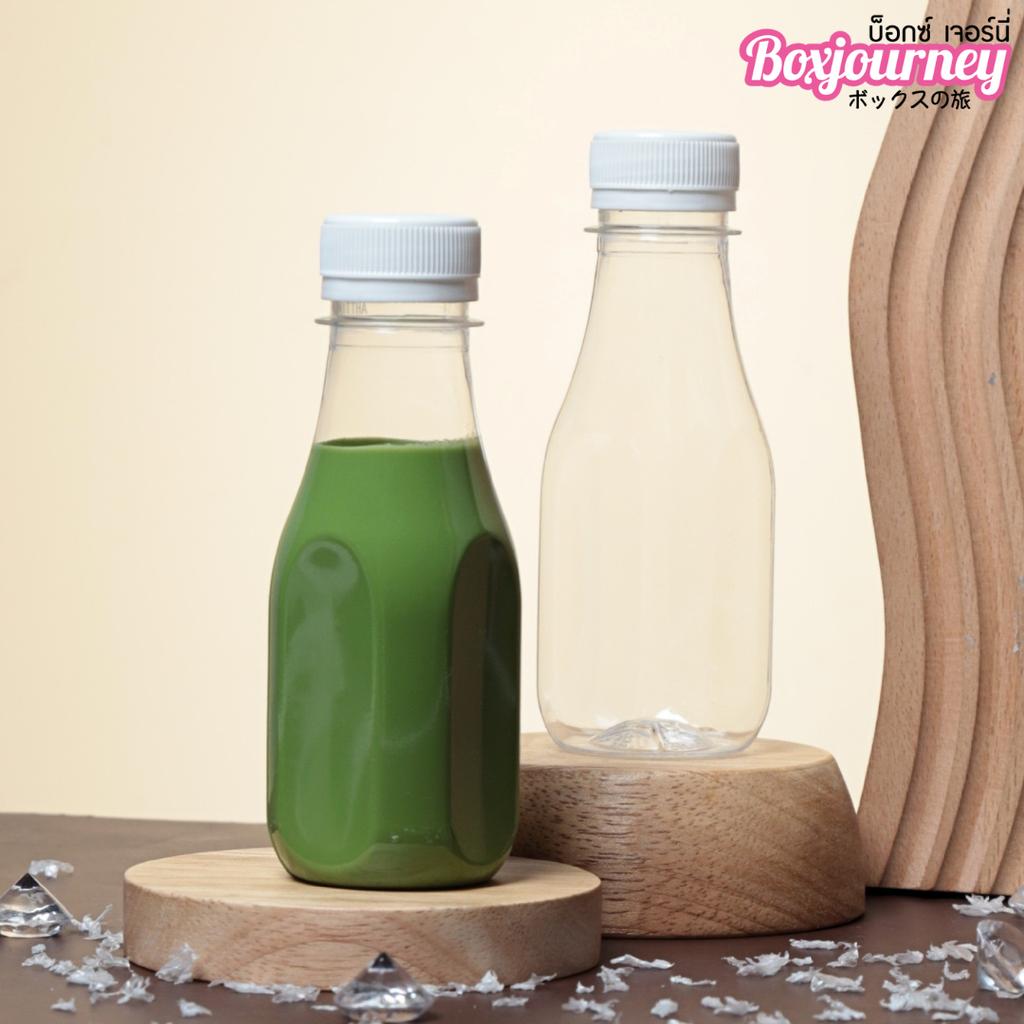 ขวดพลาสติก PET 150 cc. ทรงเหลี่ยมมน  ปาก 30มม.ฝาขาว