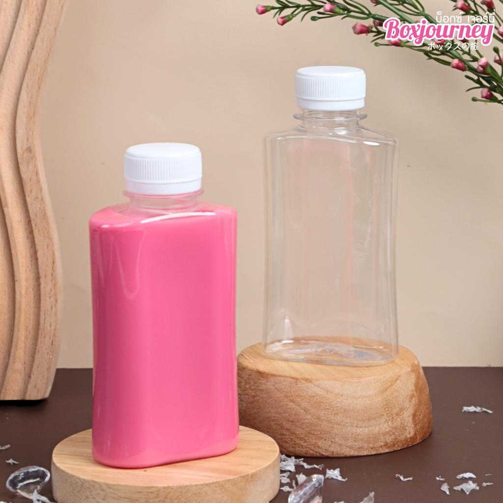 ขวดพลาสติก PET 200 cc. ทรงมิริน  ปาก 30มม.ฝาขาว