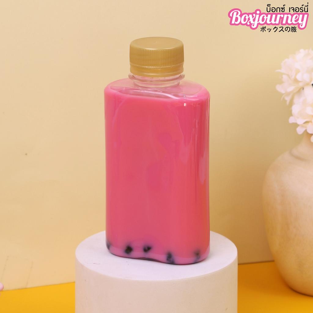 ขวดพลาสติก PET 200 cc. ทรงมิริน  ปาก 30มม.ฝาทอง