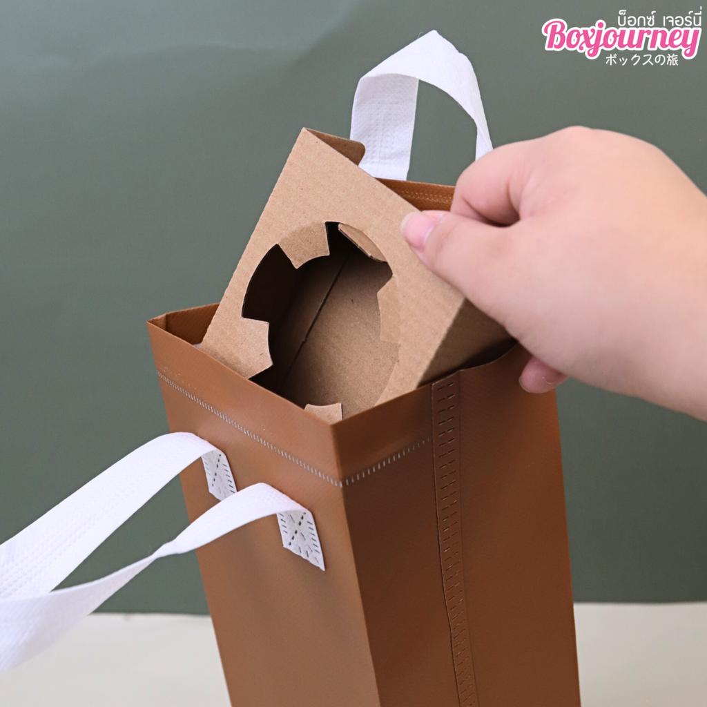 ถาดใส่แก้วน้ำ 1 ช่อง กระดาษลูกฟูก