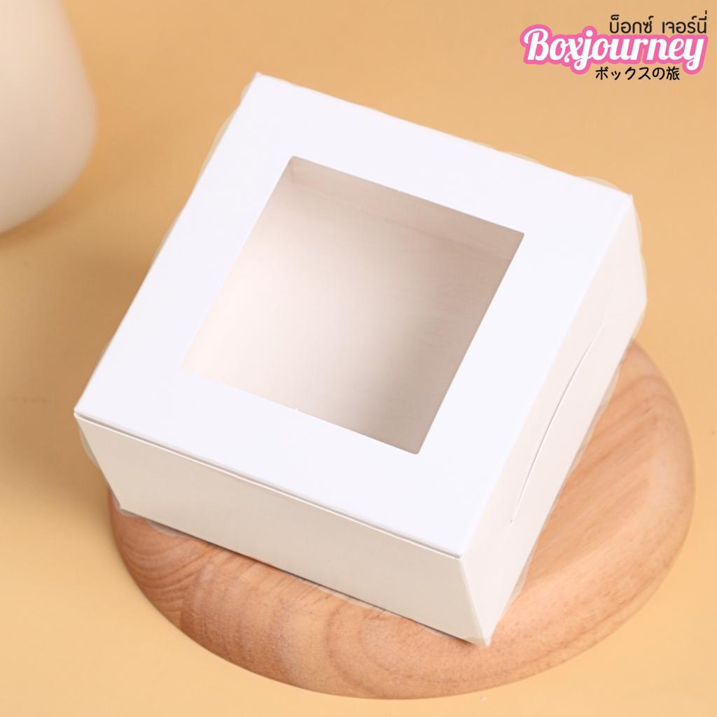 กล่องทาร์ตไข่ สีขาว 10x10x5.5 ซม.