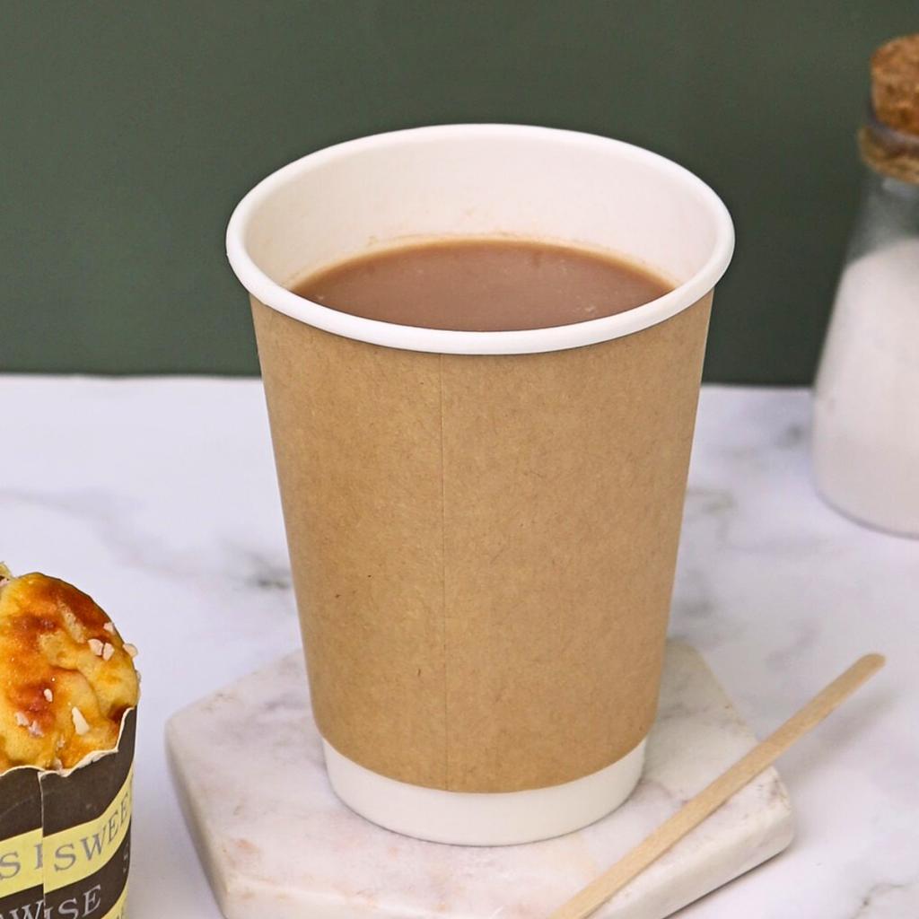 แก้วกระดาษคราฟท์ 2 ชั้น(Double Wall) ขนาด 14 ออนซ์