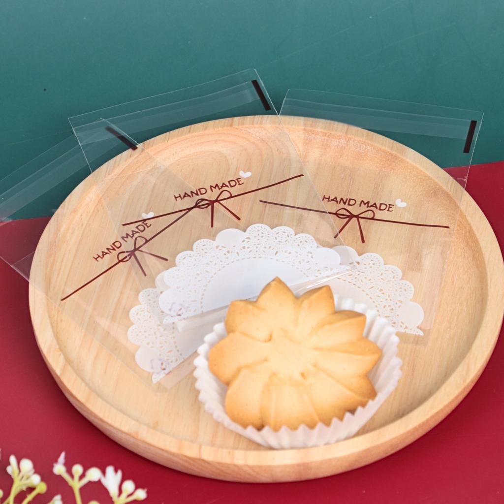 ถุงคุกกี้ปากกาว ลาย Thank you 02 ขนาด 7x7 ซม.