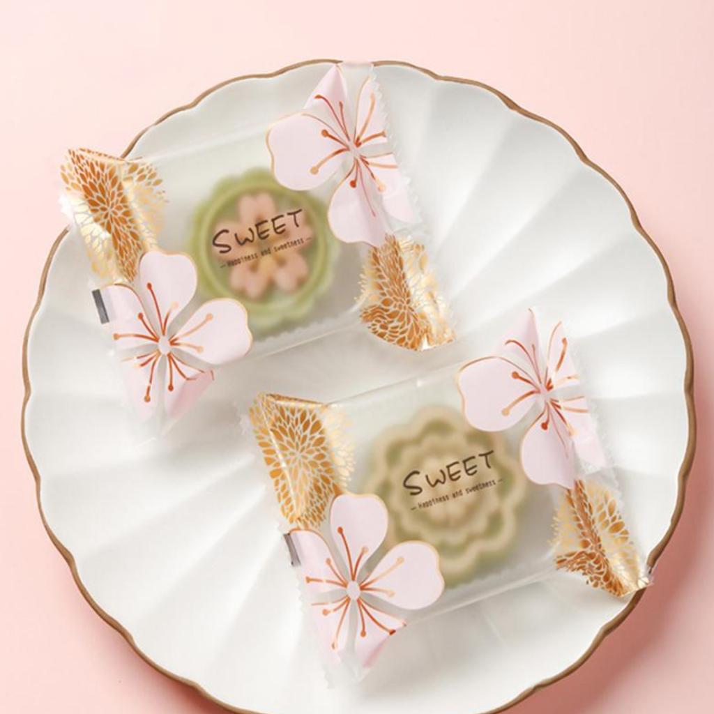 ถุงซีลขนม ลาย Sakura flower ขนาด 9x11.5 ซม.