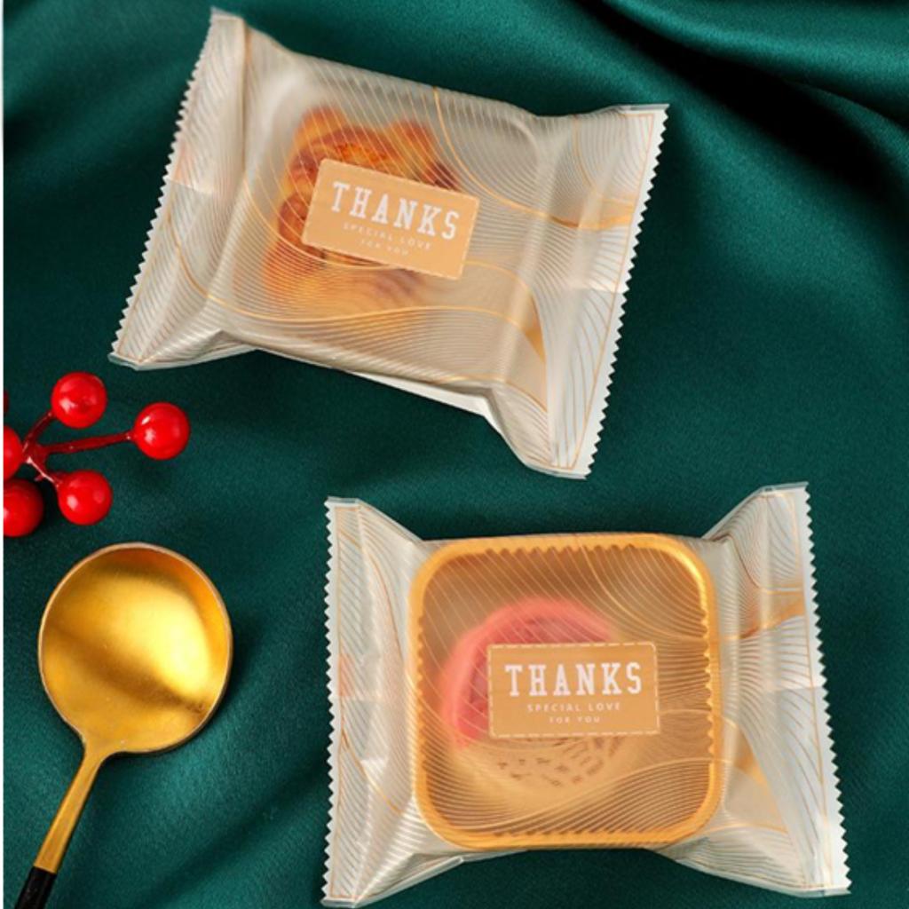 ถุงซีลขนม ลาย THANKS ขนาด 9x11.5 ซม.