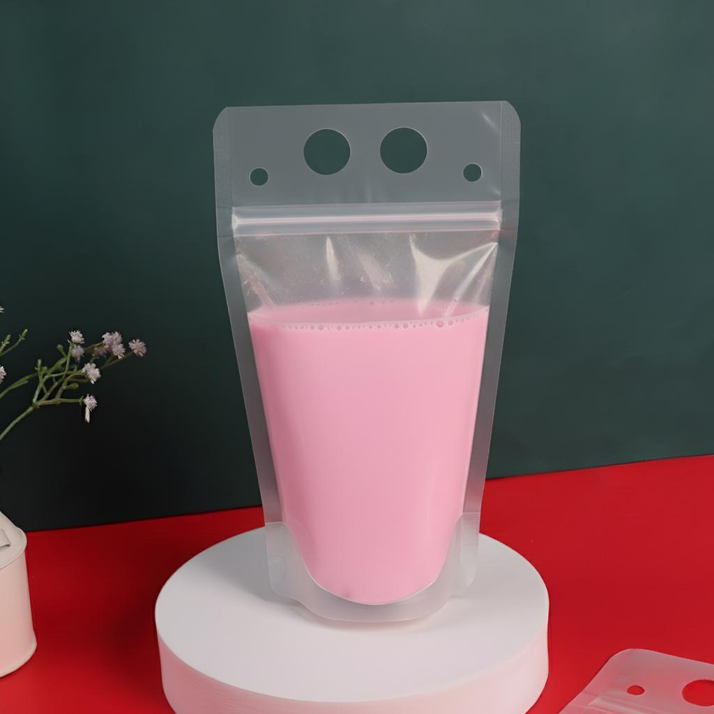 ถุงซิปล็อคใส่น้ำ มีหูหิ้ว 250 ml.