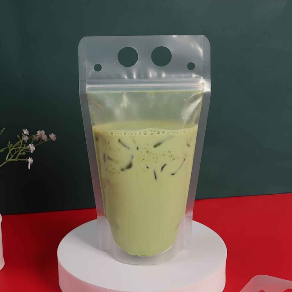 ถุงซิปล็อคใส่น้ำ มีหูหิ้ว 350 ml.