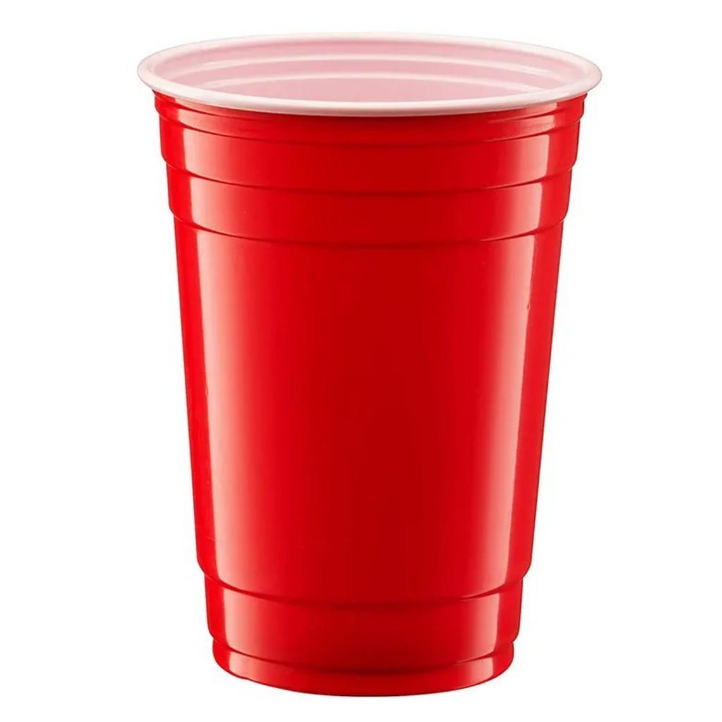 แก้วปาร์ตี้พลาสติก สีแดง ขนาด 16 oz.