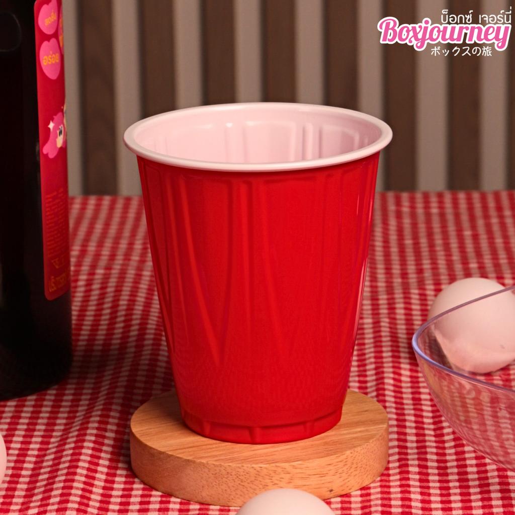 แก้วปาร์ตี้พลาสติก สีแดง ขนาด 18 oz.