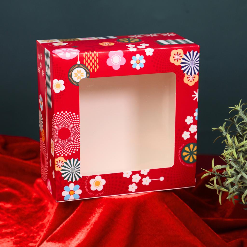 กล่องสแน็คหน้าต่าง ลาย Joyful Hana  15x15x7.5 ซม.