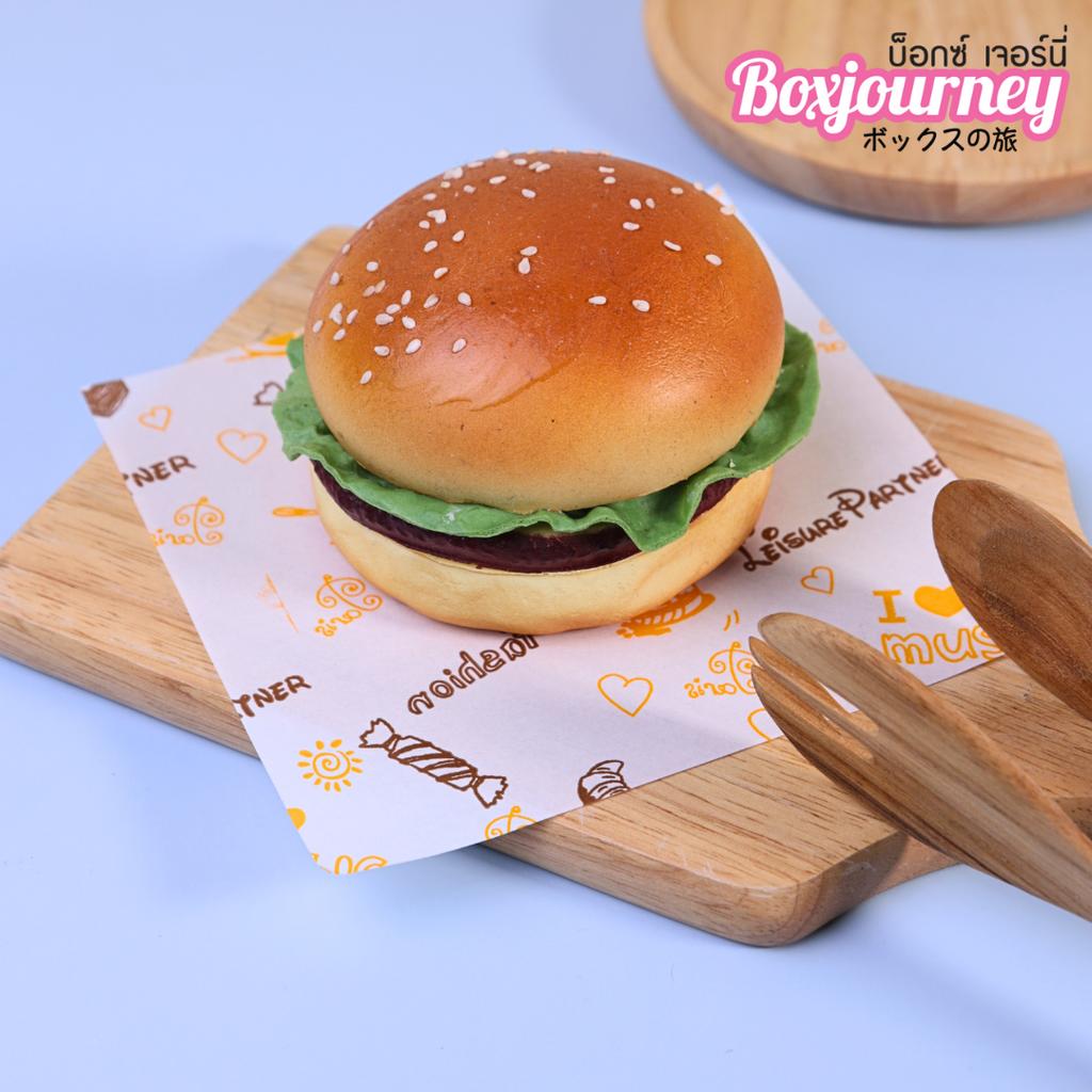 กระดาษรองอาหาร ลายเบเกอรี่ 01  6 x 6 นิ้ว (กันซึม)